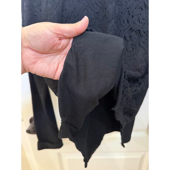 democracy womens black lace top Sz M - Picture 4 of 9